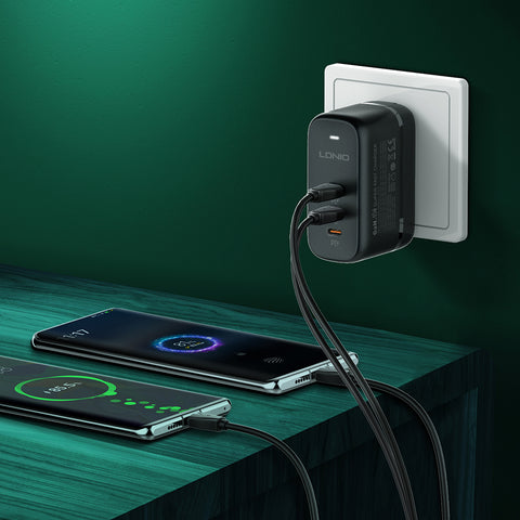 Caricabatterie Rapido 65W GaN - Ricarica Potente e Portatile Caricabatterie Rapido 65W GaN - Ricarica Potente e Portatile