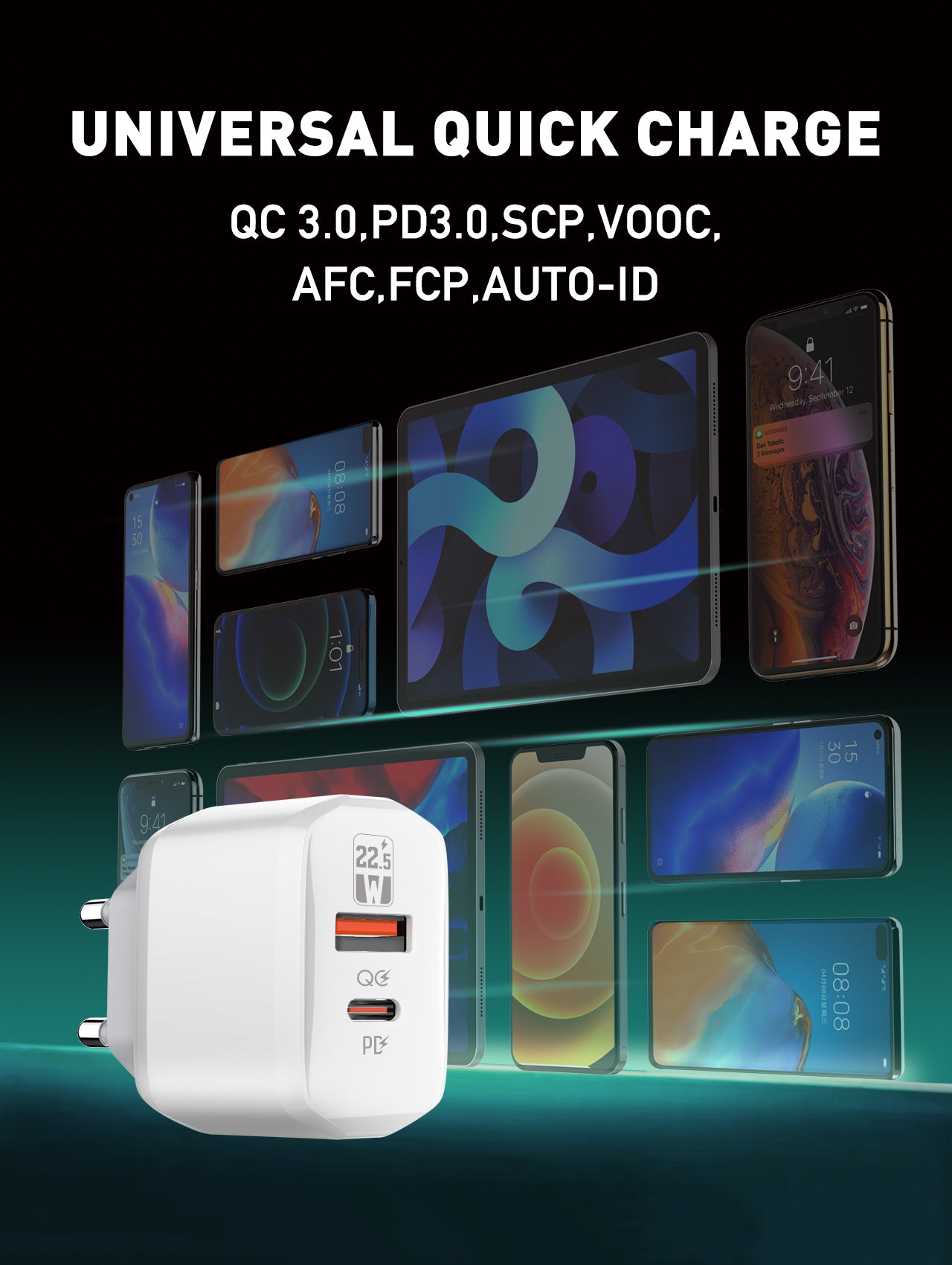 Caricabatterie Rapido da Muro A2421C da 22.5W