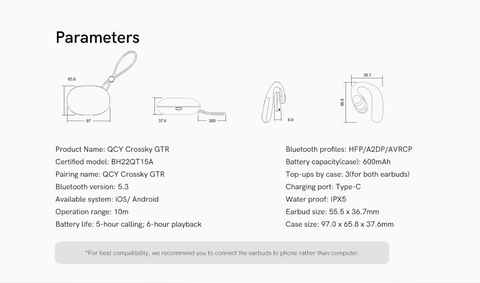 Cuffie wireless QCY Crossky GTR